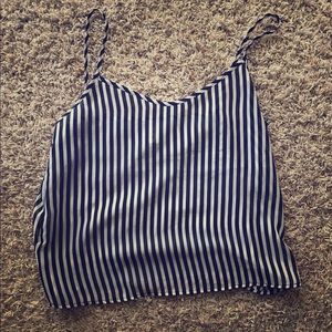 Striped sheer cami